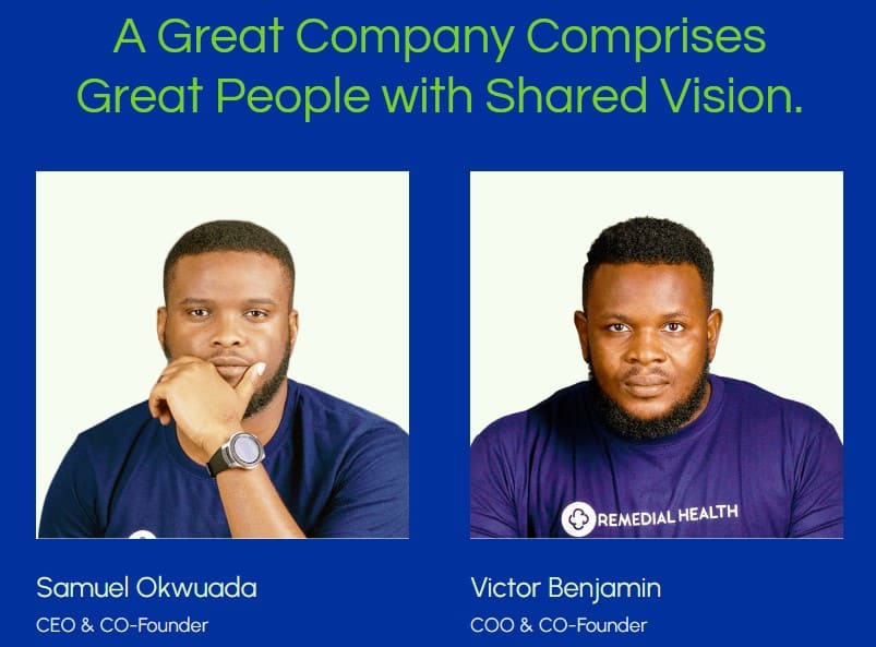 Remedial Health, a Nigerian HealthTech Startup, get$4.4 million Seed Funding 32 Remedial Health Founders